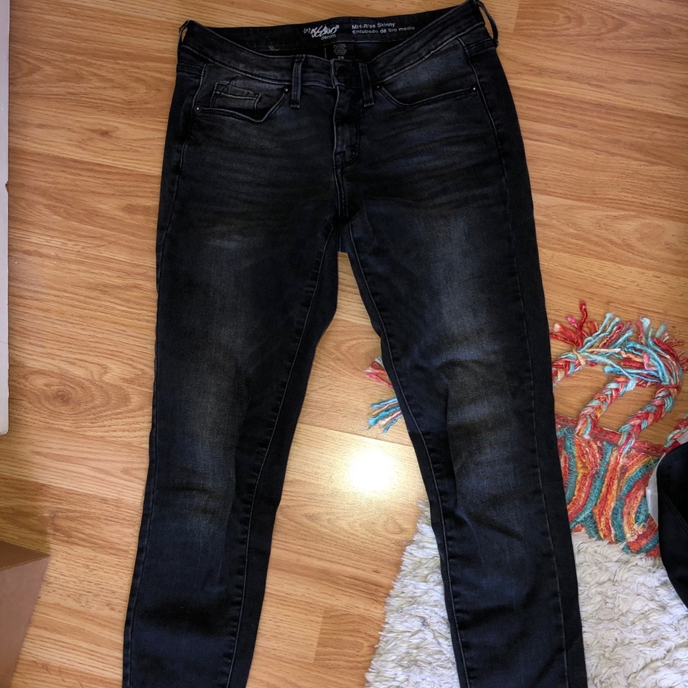 Dark blue jeans